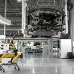 boston dynamics robot in a car factory